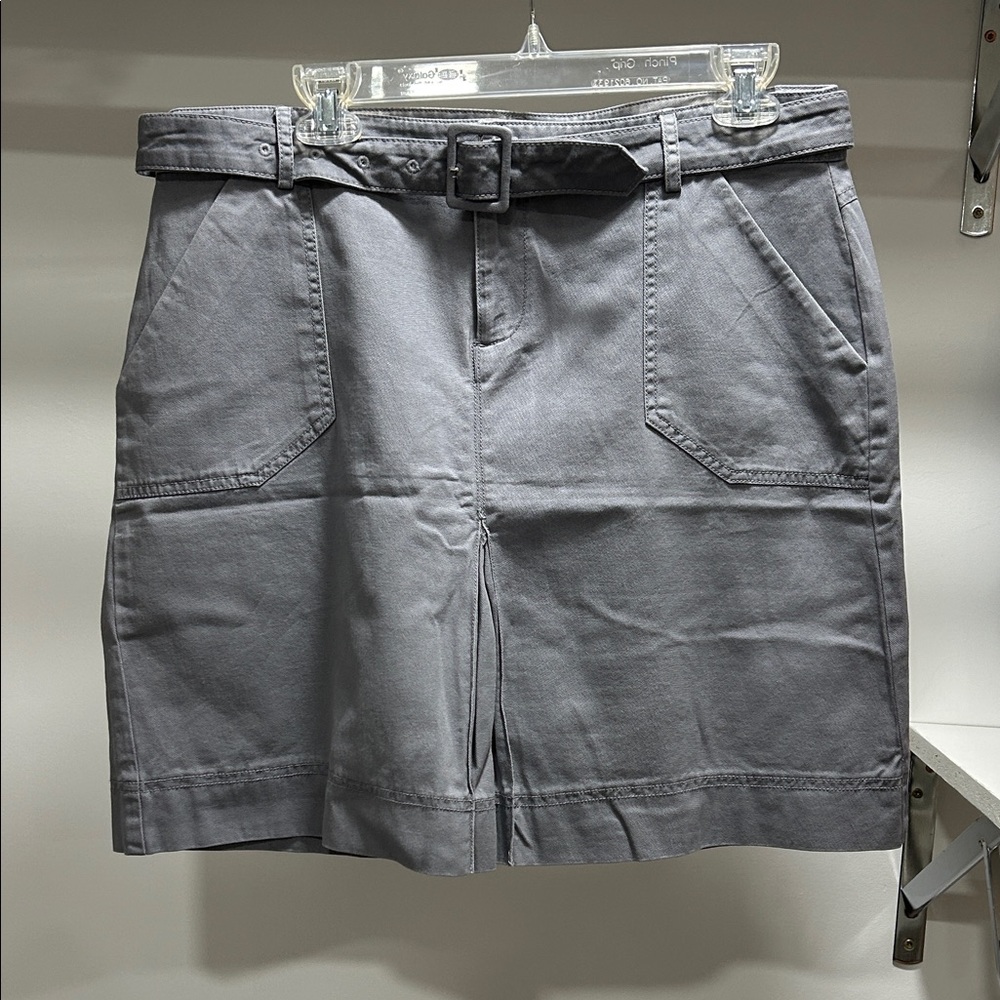 Gray Belted Skirt